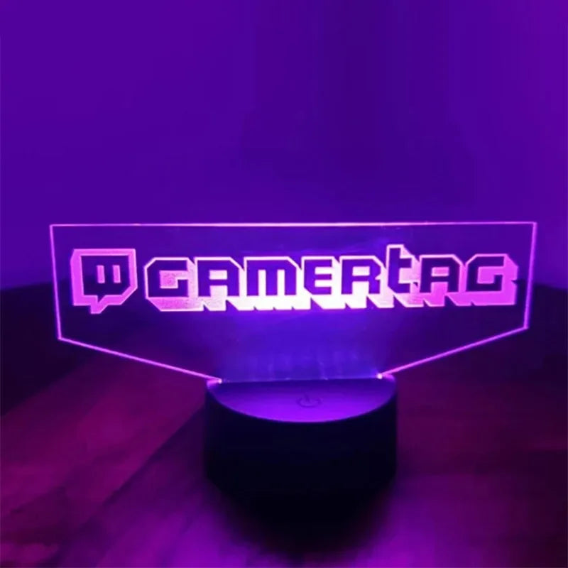 Gamer Tag 3D LED Night Light