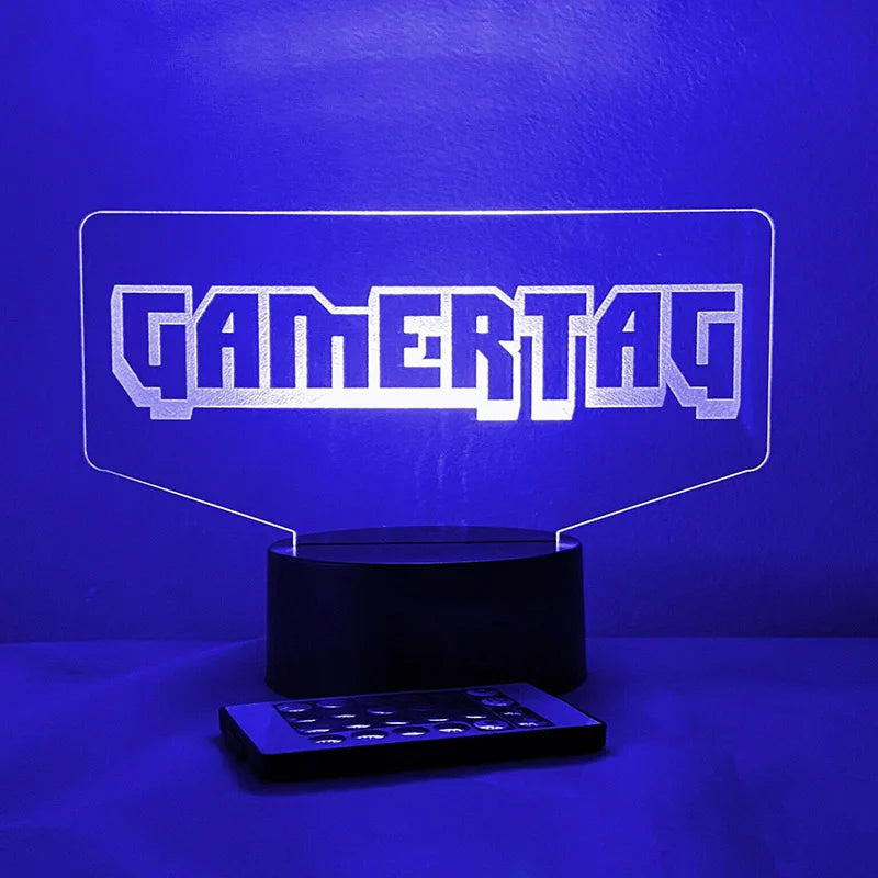 Gamer Tag 3D LED Night Light