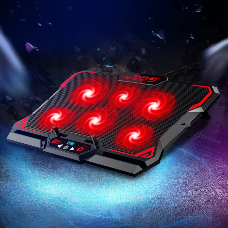 17inch Gaming Laptop Cooler with Six Fan and LED Screen