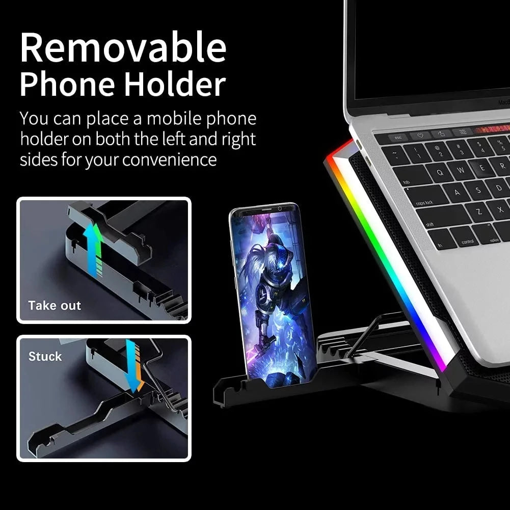 RGB Adjustable Laptop Cooler