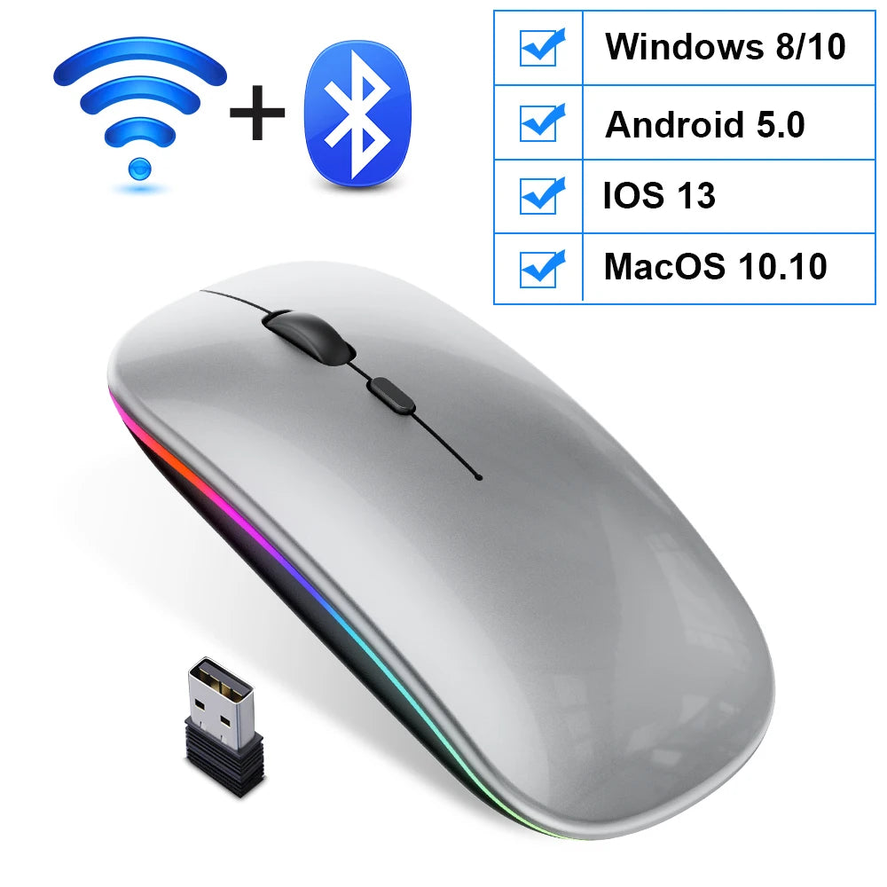 RGB Rechargeable Bluetooth Wireless Mouse
