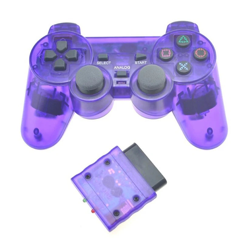 Transparent Color Bluetooth Wireless Gamepad Controller For Sony PS2