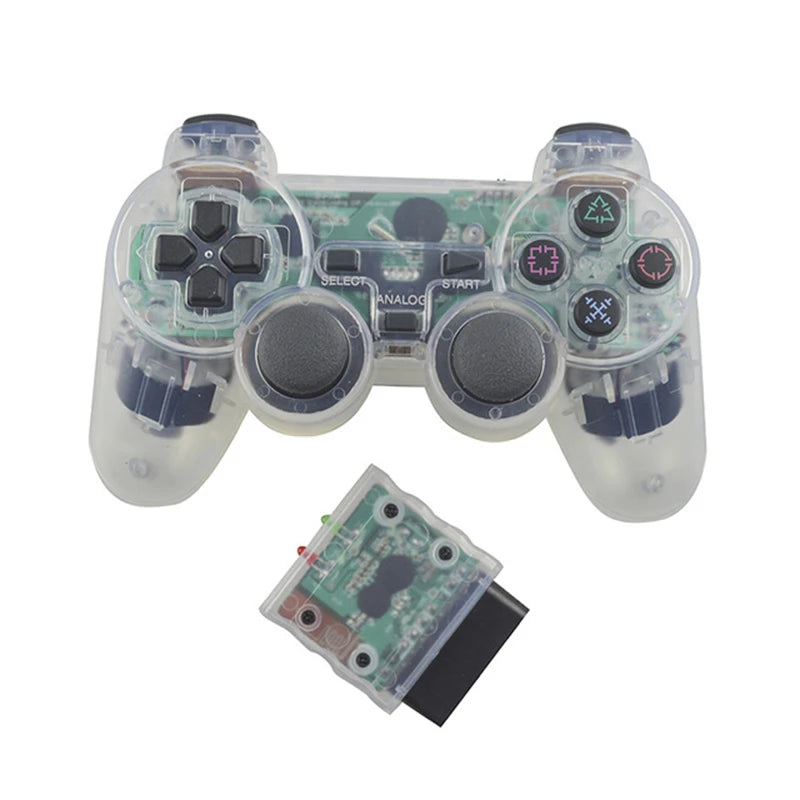 Transparent Color Bluetooth Wireless Gamepad Controller For Sony PS2