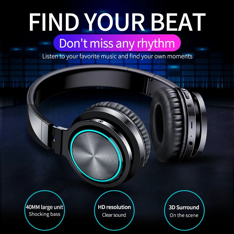 Strong Bass Bluetooth Wireless Headphones