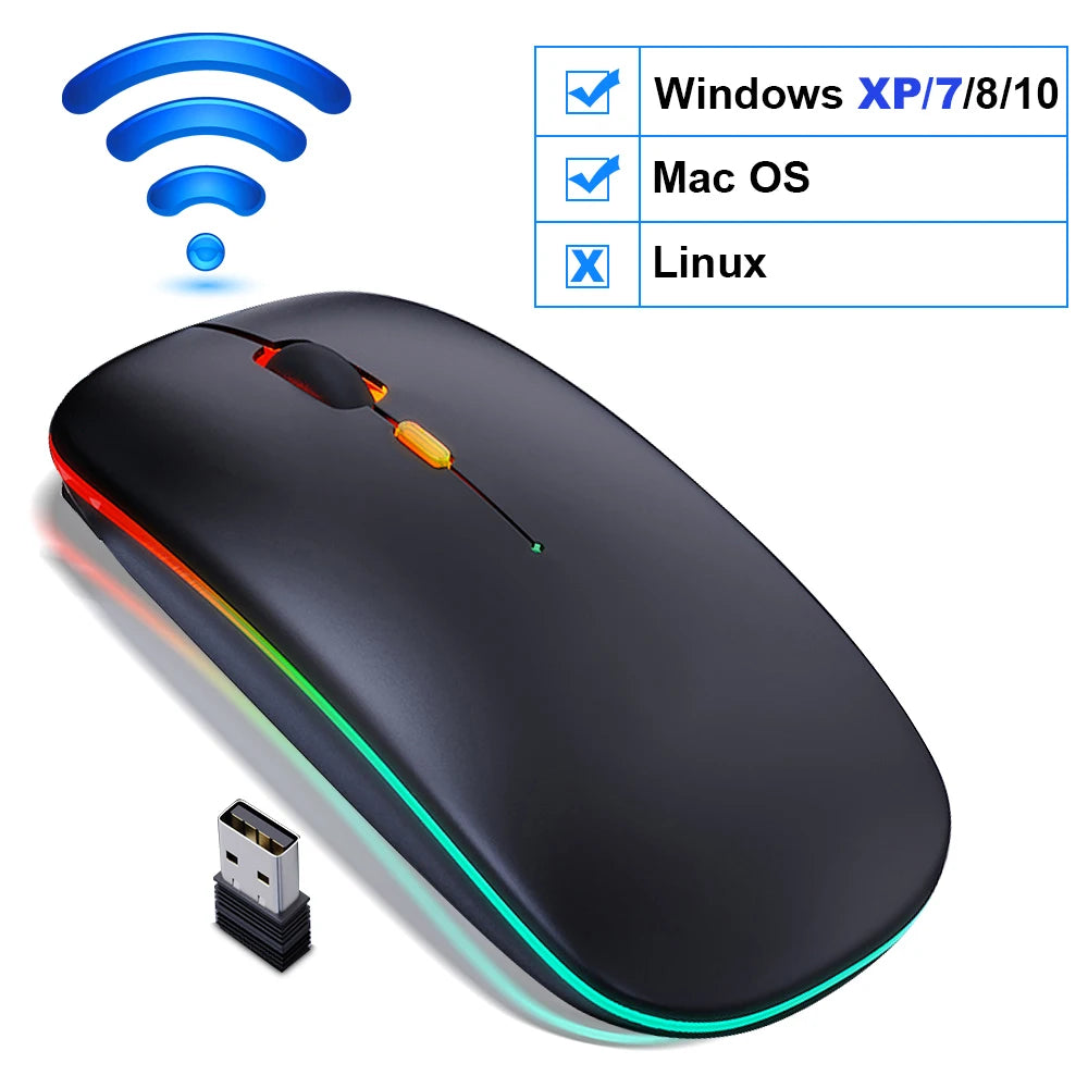 RGB Rechargeable Bluetooth Wireless Mouse