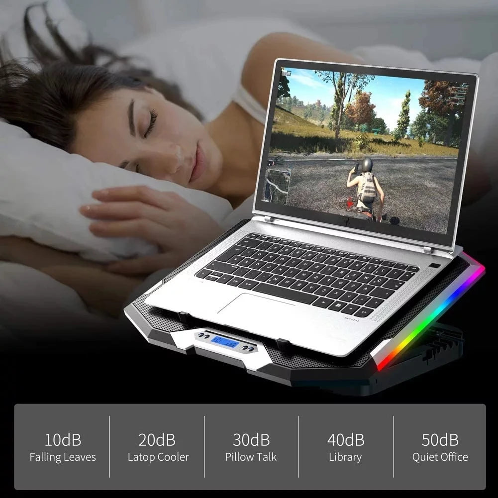 RGB Adjustable Laptop Cooler
