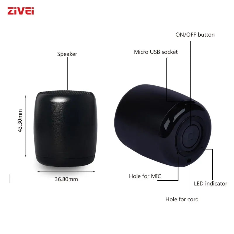 Mini Indoor/outdoor Wireless Bluetooth Speaker with LED Colorful Lights