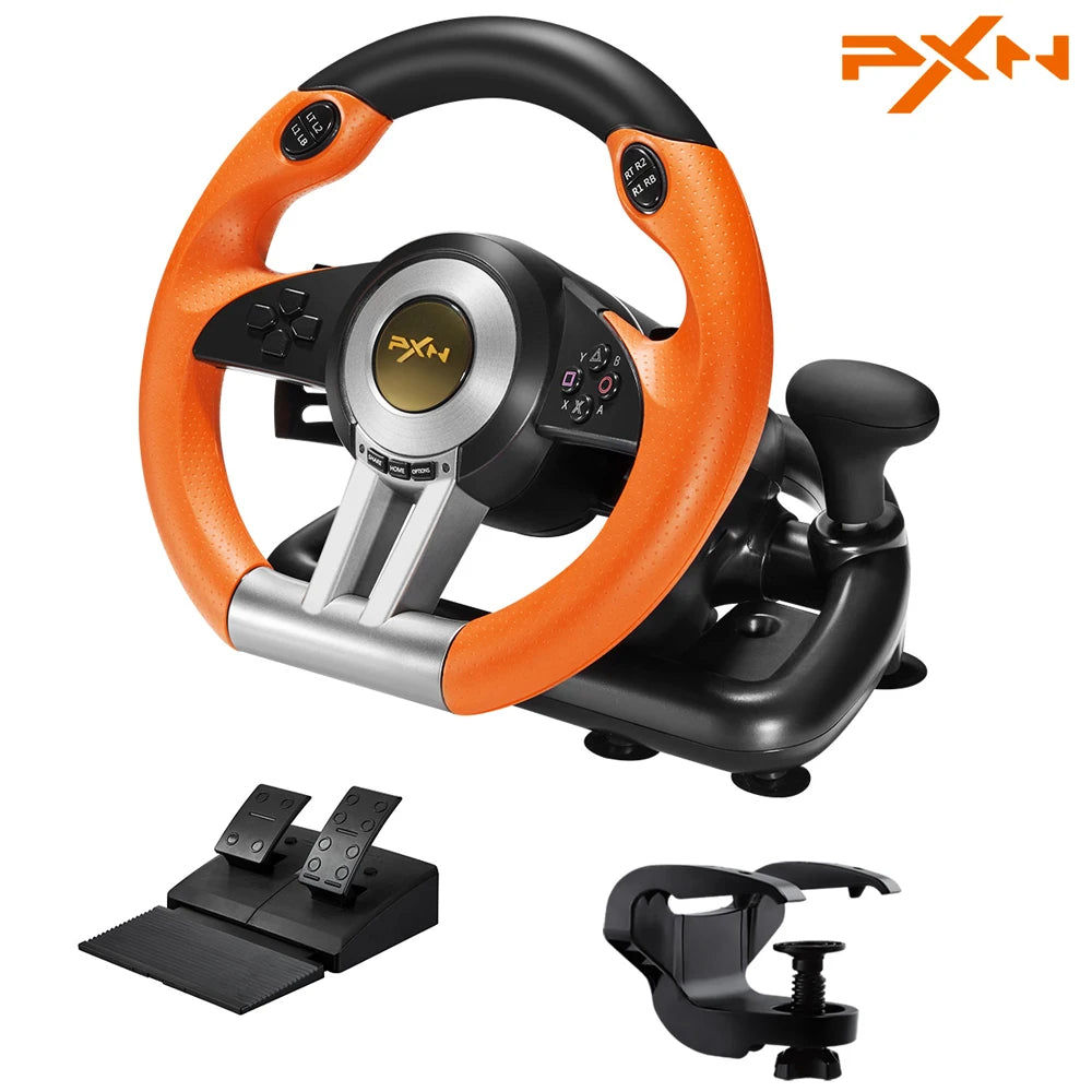 Gaming Steering Wheel with Pedals for PS3/PS4 /Xbox One/Nintendo Switc/Xbox