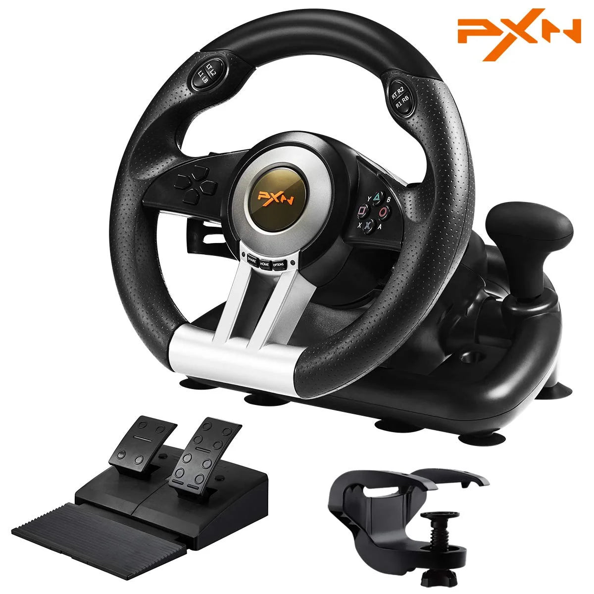 Gaming Steering Wheel with Pedals for PS3/PS4 /Xbox One/Nintendo Switc/Xbox