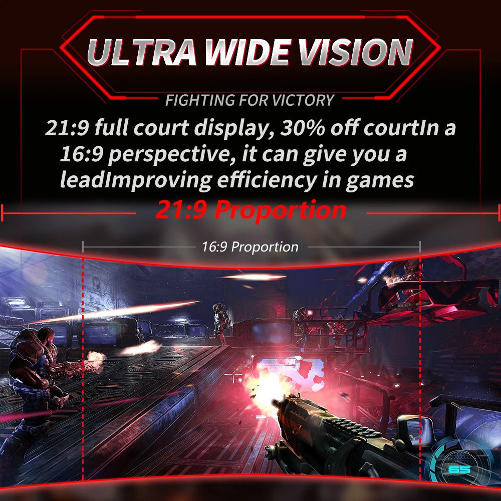 34 Inch 144hz Monitors MVA Curved Screen