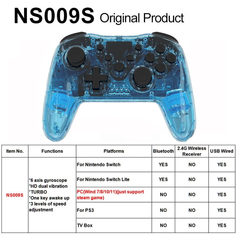 2PCS Bluetooth 2.4G Wireless Controller For Nintendo