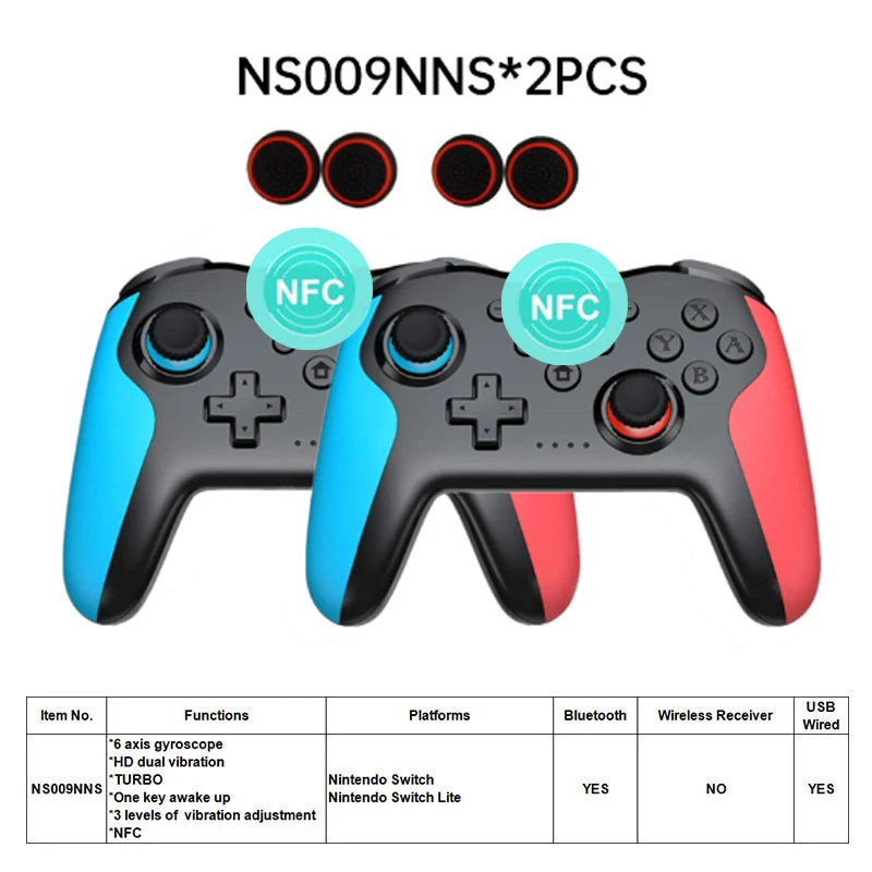 2PCS Bluetooth 2.4G Wireless Controller For Nintendo