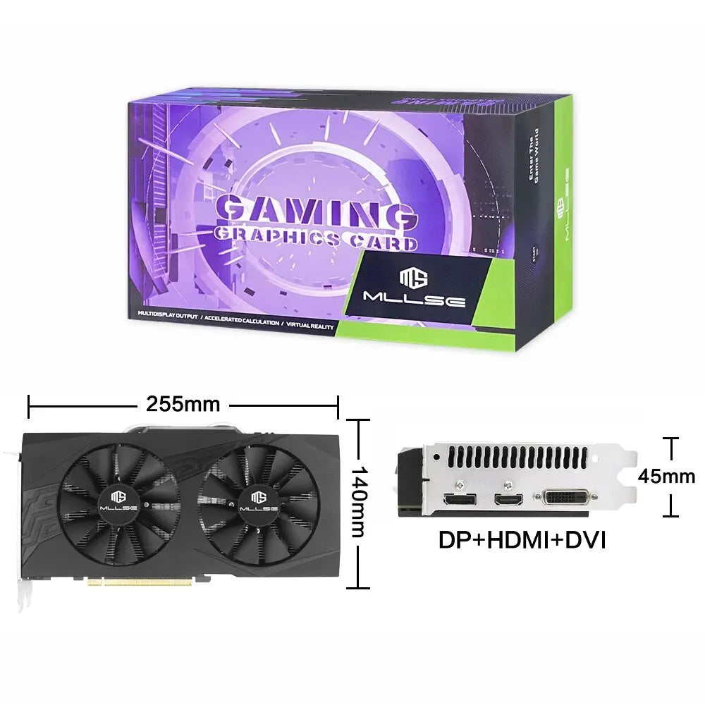 100% NEW Video Card RX 580 8GB AMD Radeon 256Bit 2048SP GDDR5 GPU RX580 8G