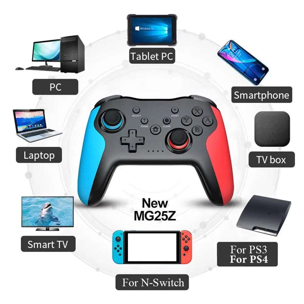 2PCS Bluetooth 2.4G Wireless Controller For Nintendo