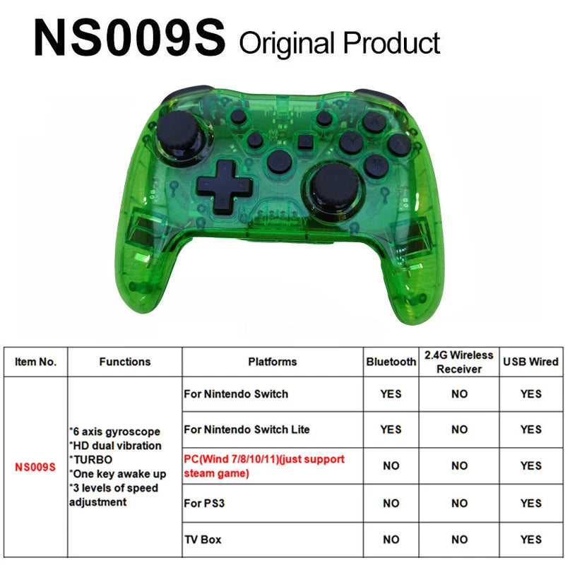 2PCS Bluetooth 2.4G Wireless Controller For Nintendo