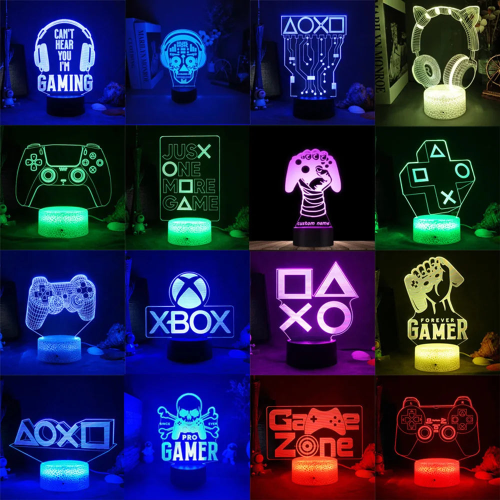 3D LED Gaming RGB Lamp