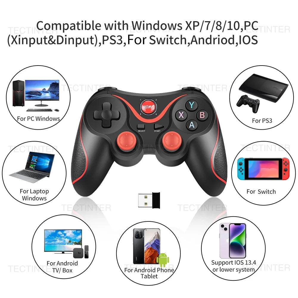 Wireless Joystick Gamepad Support Bluetooth