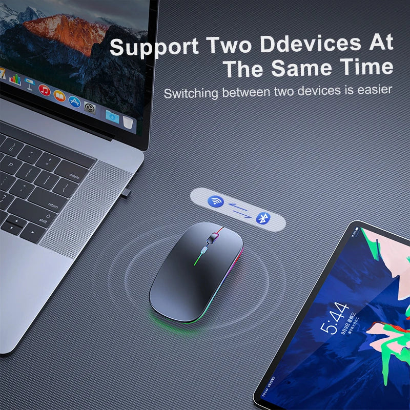 RGB Rechargeable Bluetooth Wireless Mouse
