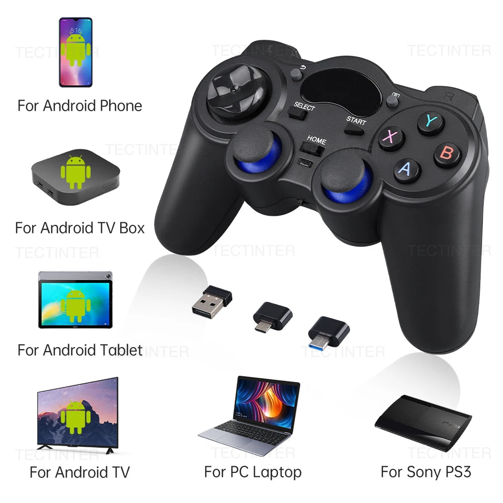 2.4 G Controller Gamepad Android Wireless Joystick with OTG Converter For PS3/Smart Phone