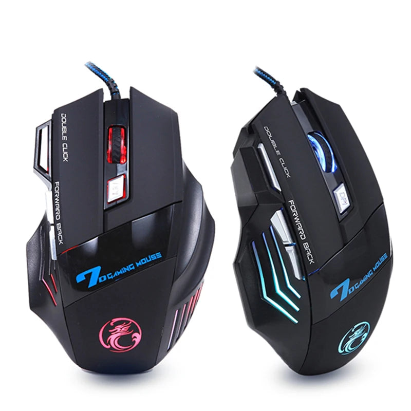 LED 5500 DPI Ergonomic Wired Gaming Mouse