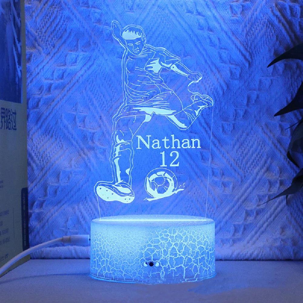 Football Player 3D LED Night Light