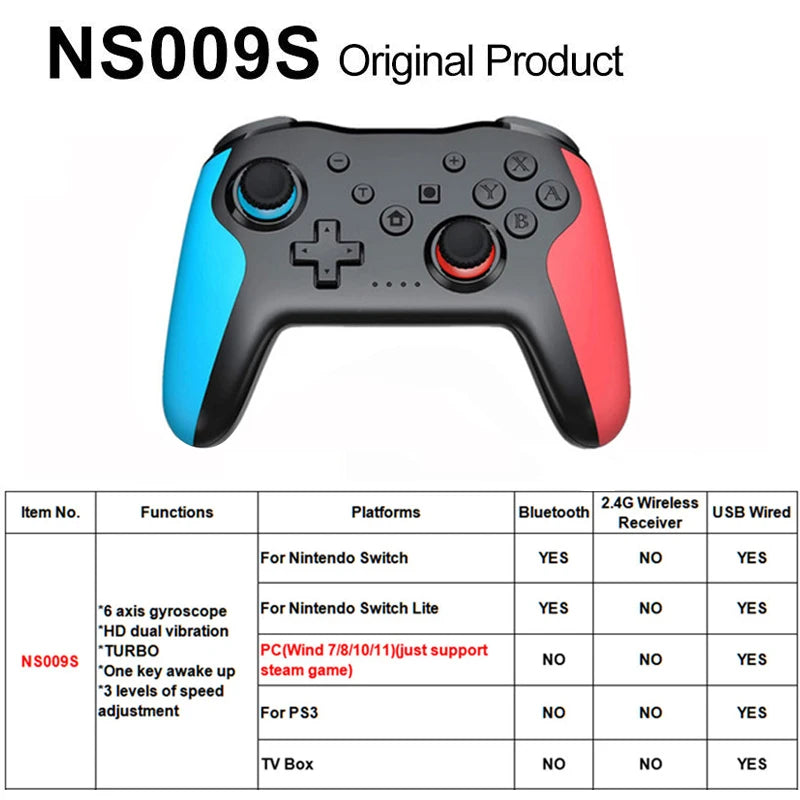 2PCS Bluetooth 2.4G Wireless Controller For Nintendo