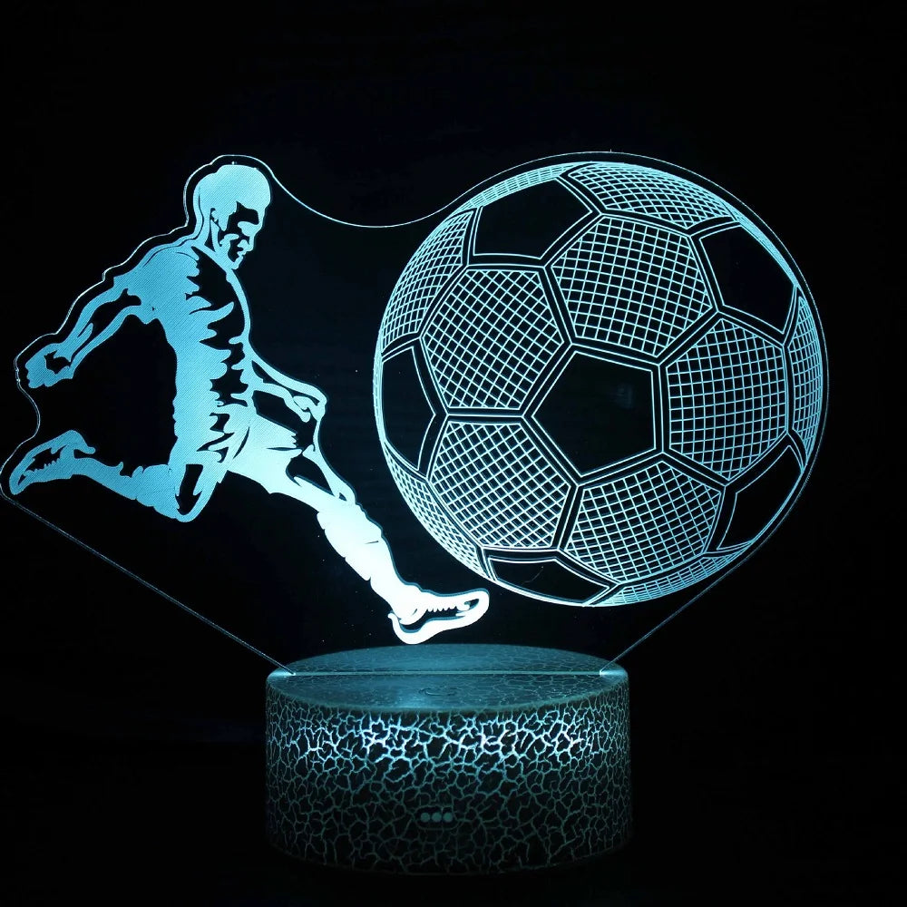 Football Player 3D LED Night Light