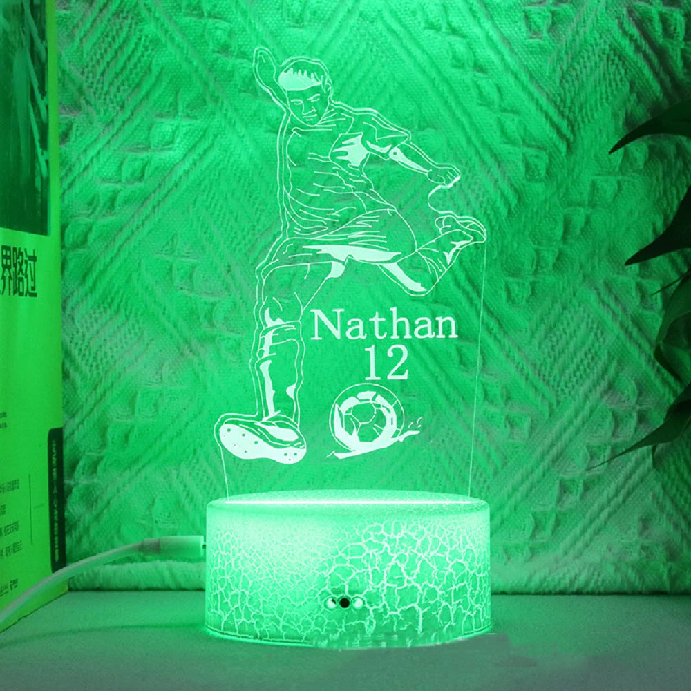 Football Player 3D LED Night Light