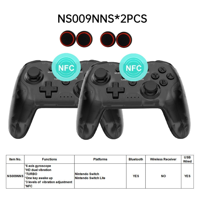 2PCS Bluetooth 2.4G Wireless Controller For Nintendo