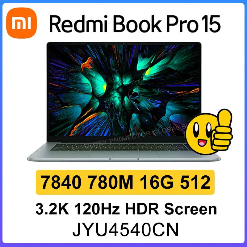 Xiaomi RedmiBook Laptop Pro15 2023 Ryzen R7-7840HS/R5 7640HS AMD Radeon