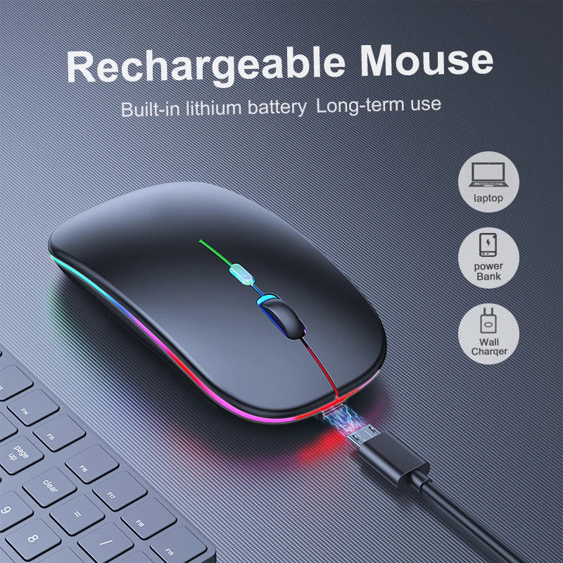 RGB Rechargeable Bluetooth Wireless Mouse