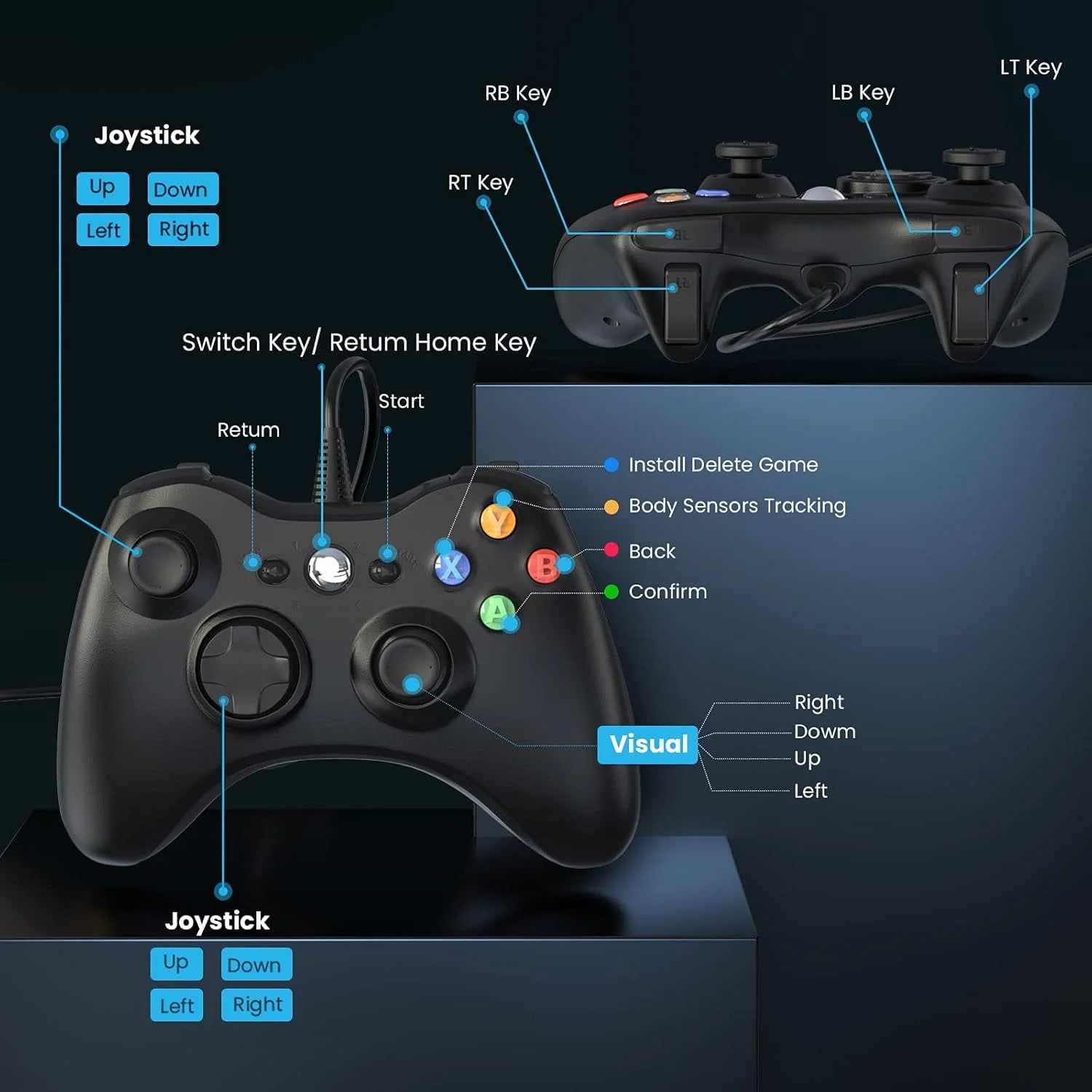 USB Wired Vibration Gamepad