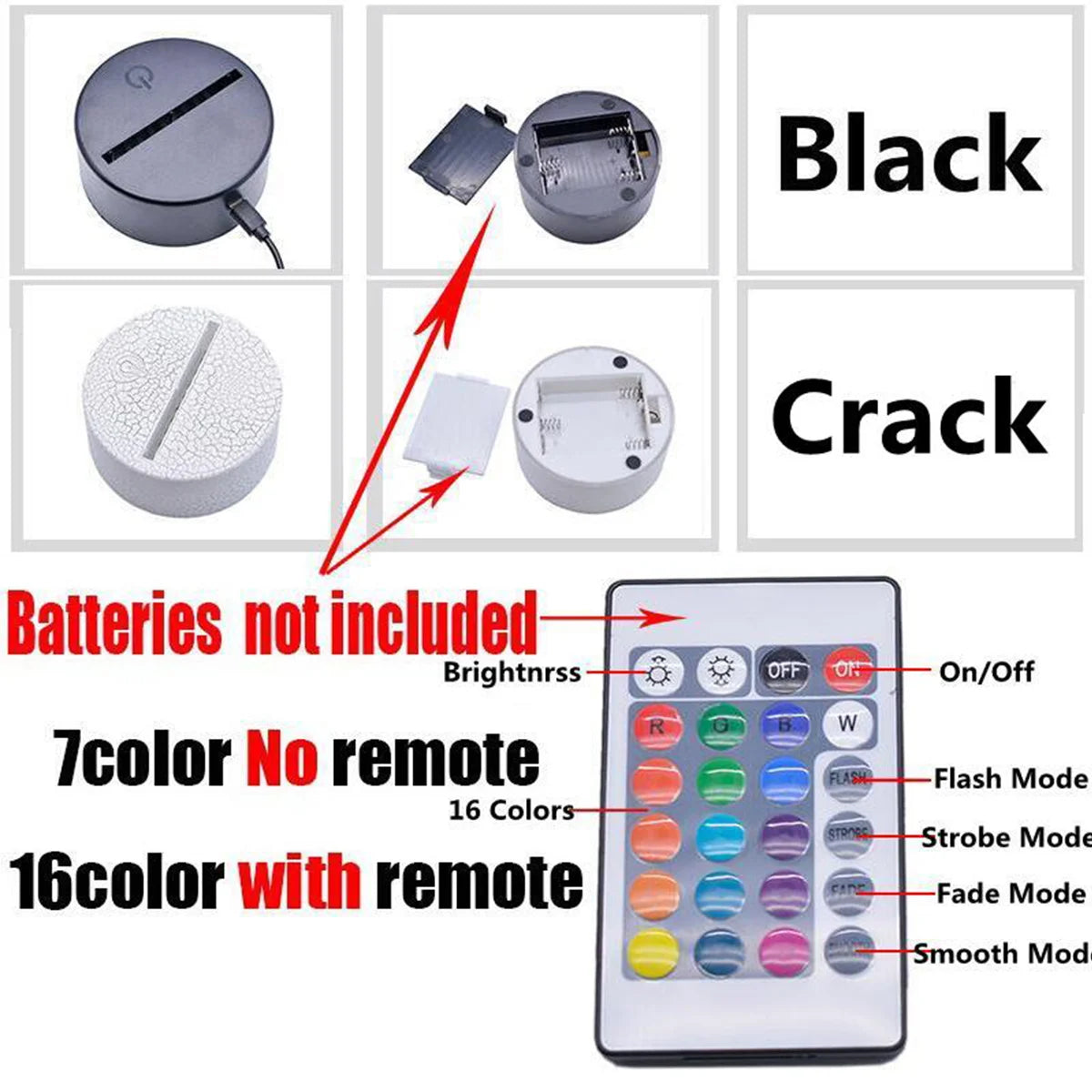 3D LED Gaming RGB Lamp